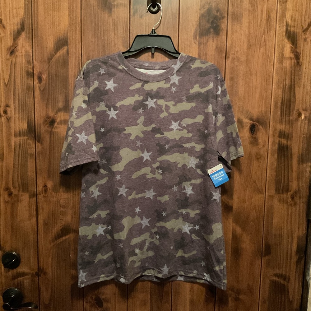 Camouflage Star Short Sleeve T‑Shirt - Olive/Gray